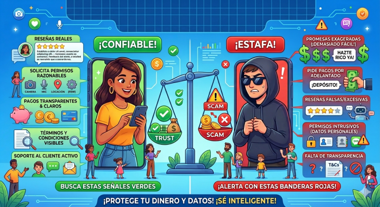 Cómo evaluar si una app para Ganar Dinero es Confiable o es una Estafa