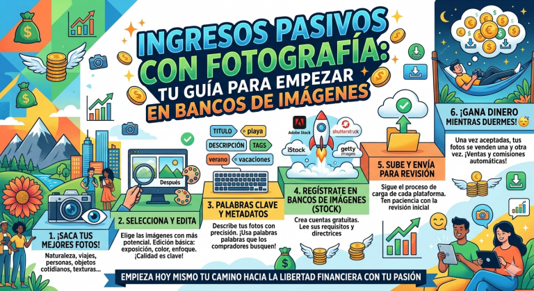 Ingresos Pasivos con fotografía: como empezar en bancos de imágenes